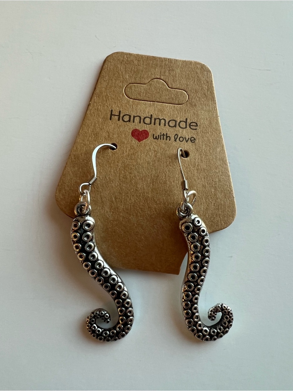 Stainless Steel hooks Octopus Tentacle Drop Earrings | Nautical Ocean Gothic